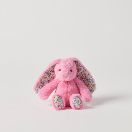 Jiggle & Giggle Floral Sherbet Pink Bunny Rattle