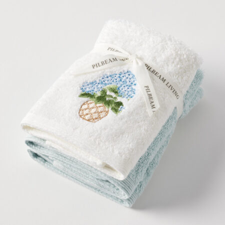 Heritage Bloom Face Washer Set of 3 (2 Plain)