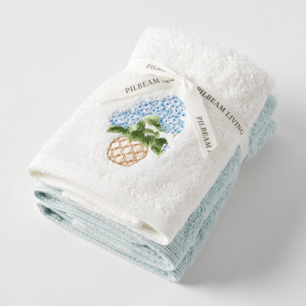 Heritage Bloom Face Washer Set of 3 (2 Plain)