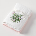 Country Garden Hand Towel Set of 2 (1 Plain)