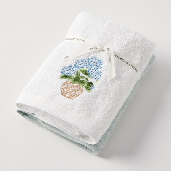 Heritage Bloom Hand Towel Set of 2 (1 Plain)