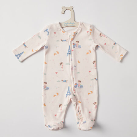 Jiggle & Giggle Bonjour Paris Jersey Romper
