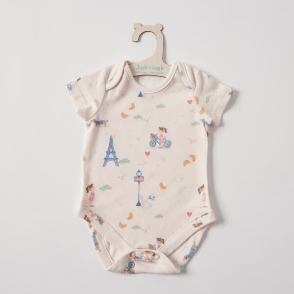 Jiggle & Giggle Bonjour Paris Jersey Bodysuit