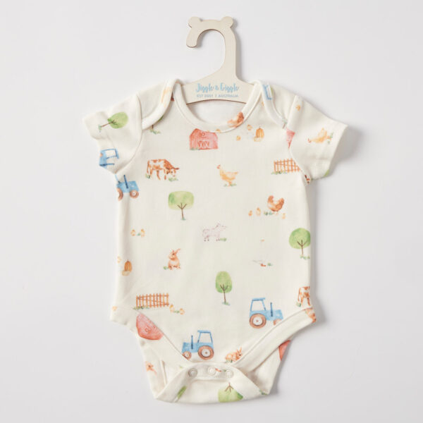 Jiggle & Giggle Barnyard Jersey Bodysuit