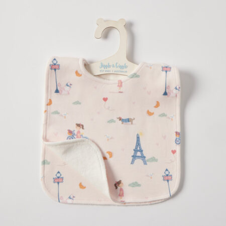 Jiggle & Giggle Bonjour Paris Jersey Bib set of 2