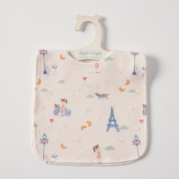 Jiggle & Giggle Bonjour Paris Jersey Bib set of 2