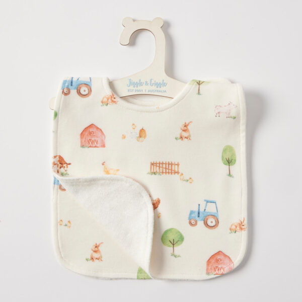 Jiggle & Giggle Barnyard Jersey Bib set of 2