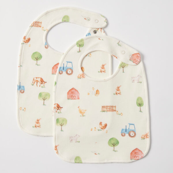 Jiggle & Giggle Barnyard Jersey Bib set of 2