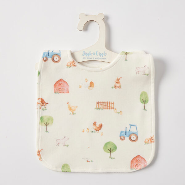 Jiggle & Giggle Barnyard Jersey Bib set of 2