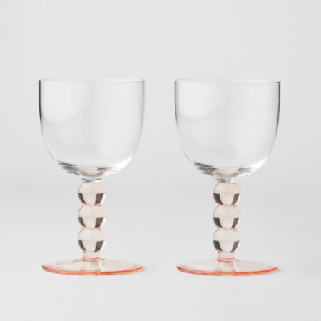 Nora Goblet Glasses Set of 2 - Pink