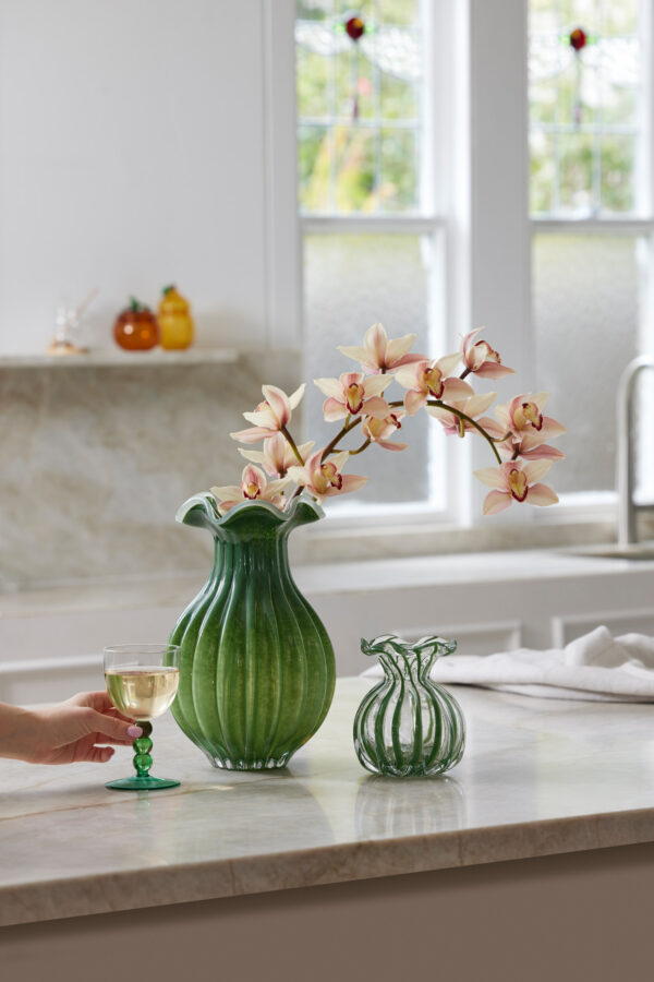 Nora Goblet Glasses Set of 2 - Green