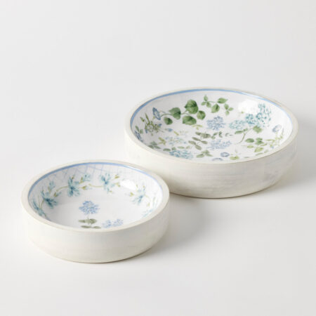 Heritage Bloom Shallow Bowl Set of 2