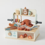 Wooden Rotisserie BBQ Set