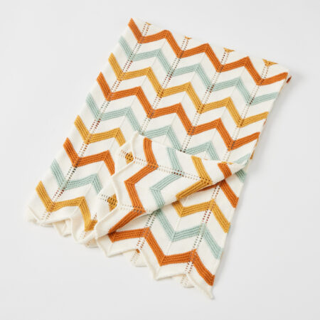Jiggle & Giggle Brick Zig-Zag Knit Blanket