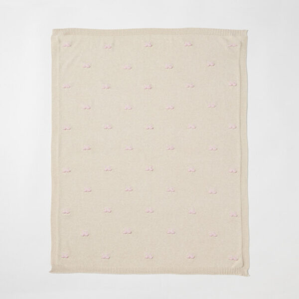 Jiggle & Giggle Bow Knitted Baby Blanket