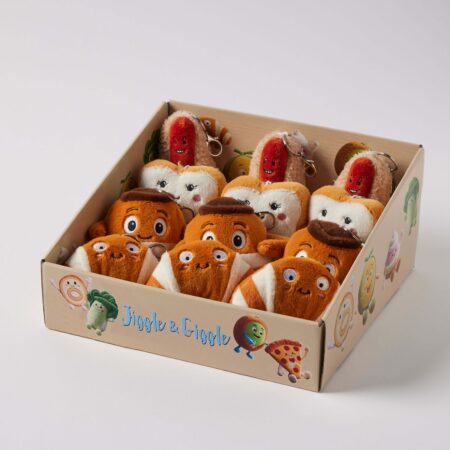 Jiggle & Giggle Munchettes - Plush Pastry Keychain CDU 12pcs/4 Asst