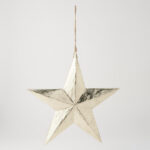 Star Paper Mache Hanging Ornament Large