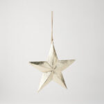 Star Paper Mache Hanging Ornament Small