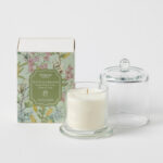 Wattle & Bloom Glass Cloche Scented Candle - Ginger Flower