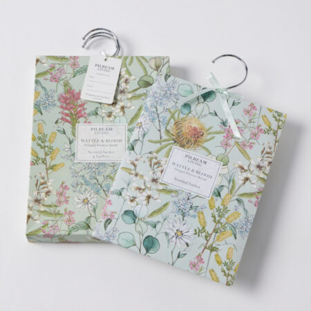 Wattle & Bloom Scented Hanging Sachets Set of 4 - Ginger Flower