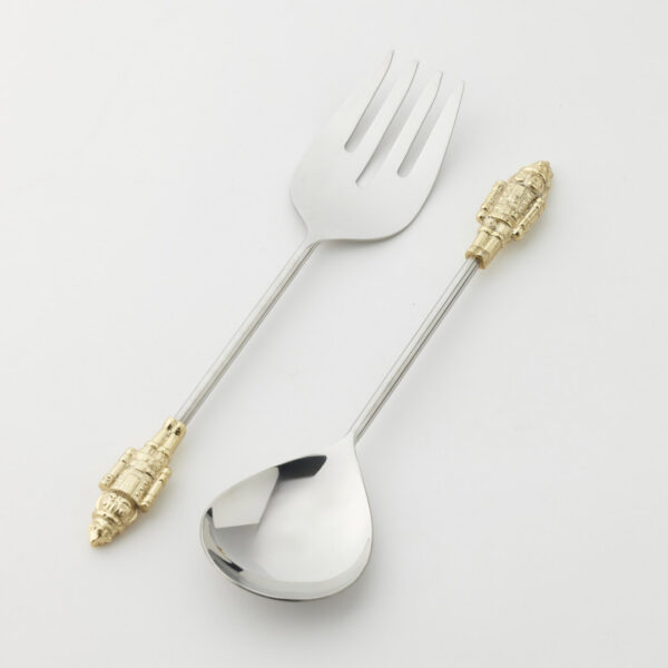 Nutcracker Salad Server Set of 2