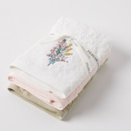 Wattle & Bloom Face Washer Set of 3 (2 Plain)