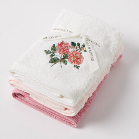 Amorette Face Washer Set of 3 (2 Plain)