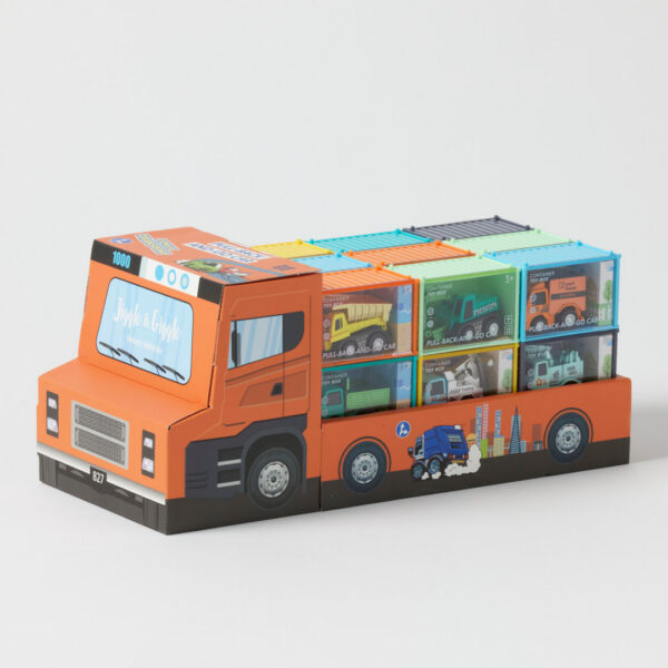 Jiggle & Giggle Veloce Vehicles Pullback Toy Trucks CDU 18pcs