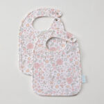 Jiggle & Giggle Sweet Floral Muslin Bib Set of 2