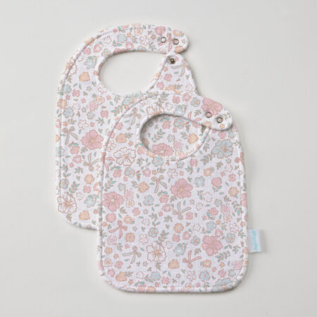 Jiggle & Giggle Sweet Floral Muslin Bib Set of 2