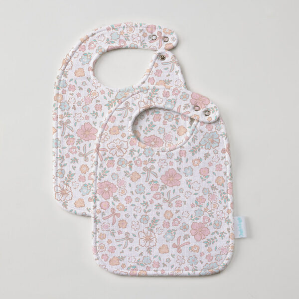 Jiggle & Giggle Sweet Floral Muslin Bib Set of 2