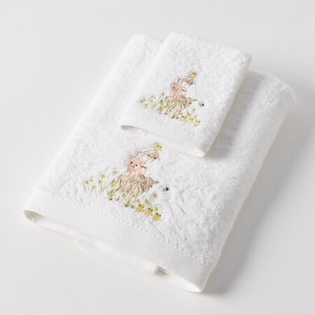 Jiggle & Giggle Farm Friends Bath Towel & Face Washer in Organza Bag