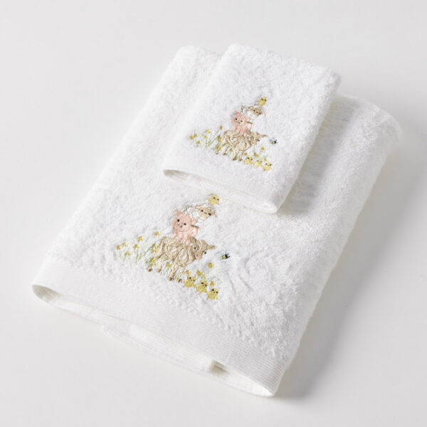 Jiggle & Giggle Farm Friends Bath Towel & Face Washer in Organza Bag
