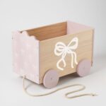 Jiggle & Giggle Pink Bow Pull Along Cart