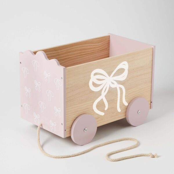 Jiggle & Giggle Pink Bow Pull Along Cart