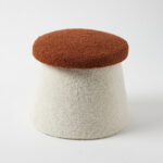 Jiggle & Giggle Mushroom Bouclé Kids Stool - Rust
