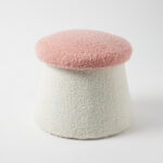 Jiggle & Giggle Mushroom Bouclé Kids Stool - Pink