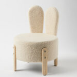 Jiggle & Giggle Bunny Bouclé Kids Chair - Cream