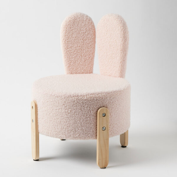 Jiggle & Giggle Bunny Bouclé Kids Chair - Pink