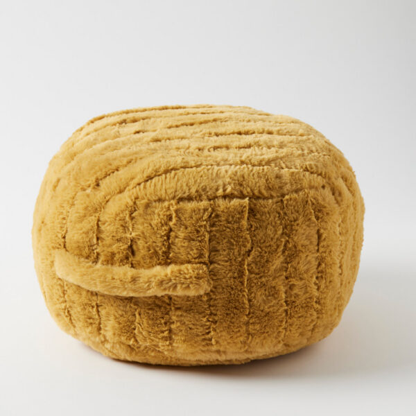 Jiggle & Giggle Plush Kids Pouf - Mustard