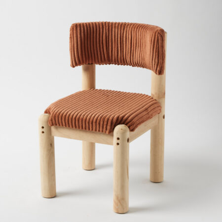 Jiggle & Giggle Corduroy Kids Chair - Rust