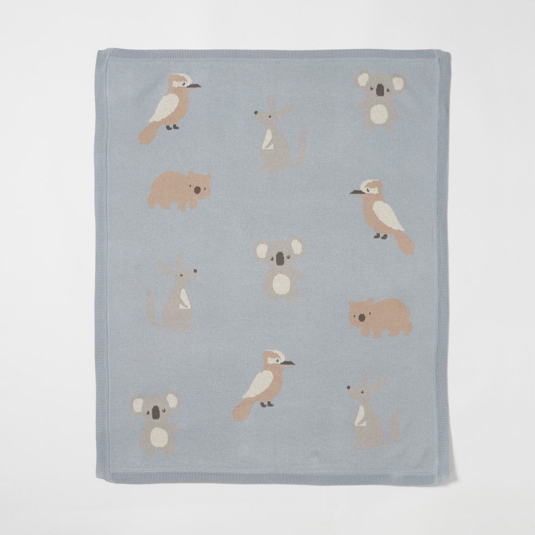 Jiggle & Giggle Australiana Knitted Baby Blanket