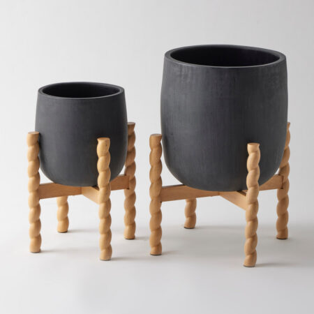 Archetta Planter Pot Set of 2 - Black