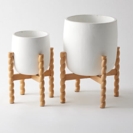 Archetta Planter Pot Set of 2 - White