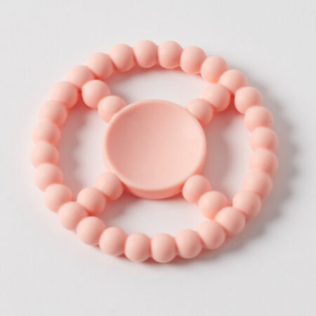 Jiggle & Giggle Beaded Silicone Teether - Pink
