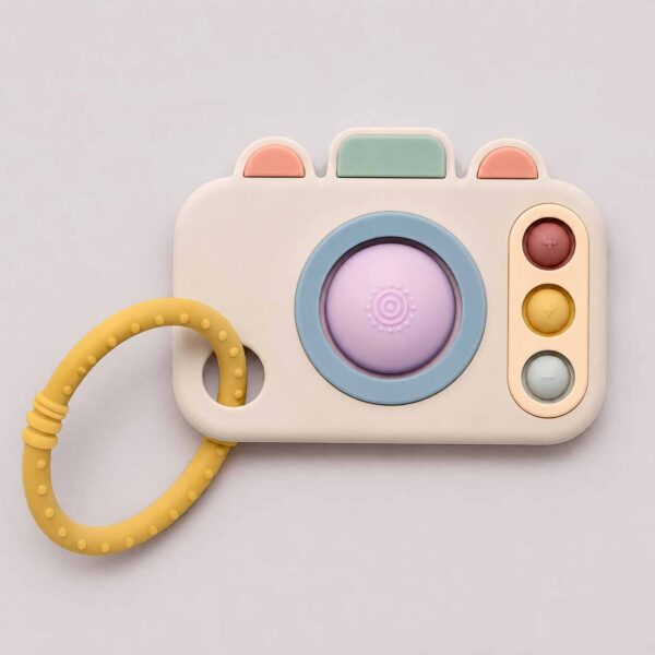 Jiggle & Giggle Camera Silicone Pop Teether