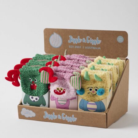 Jiggle & Giggle Crazy Socks CDU 12pcs/3 Asst