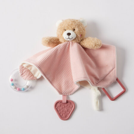 Jiggle & Giggle Hugglies Teddy Bear Comforter - Pink