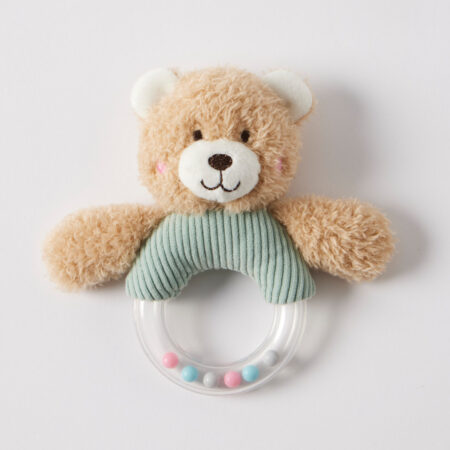 Jiggle & Giggle Hugglies Teddy Bear Rattle - Blue