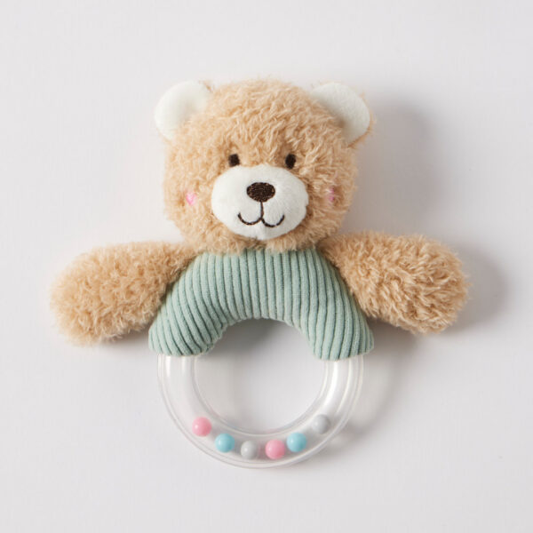 Jiggle & Giggle Hugglies Teddy Bear Rattle - Blue